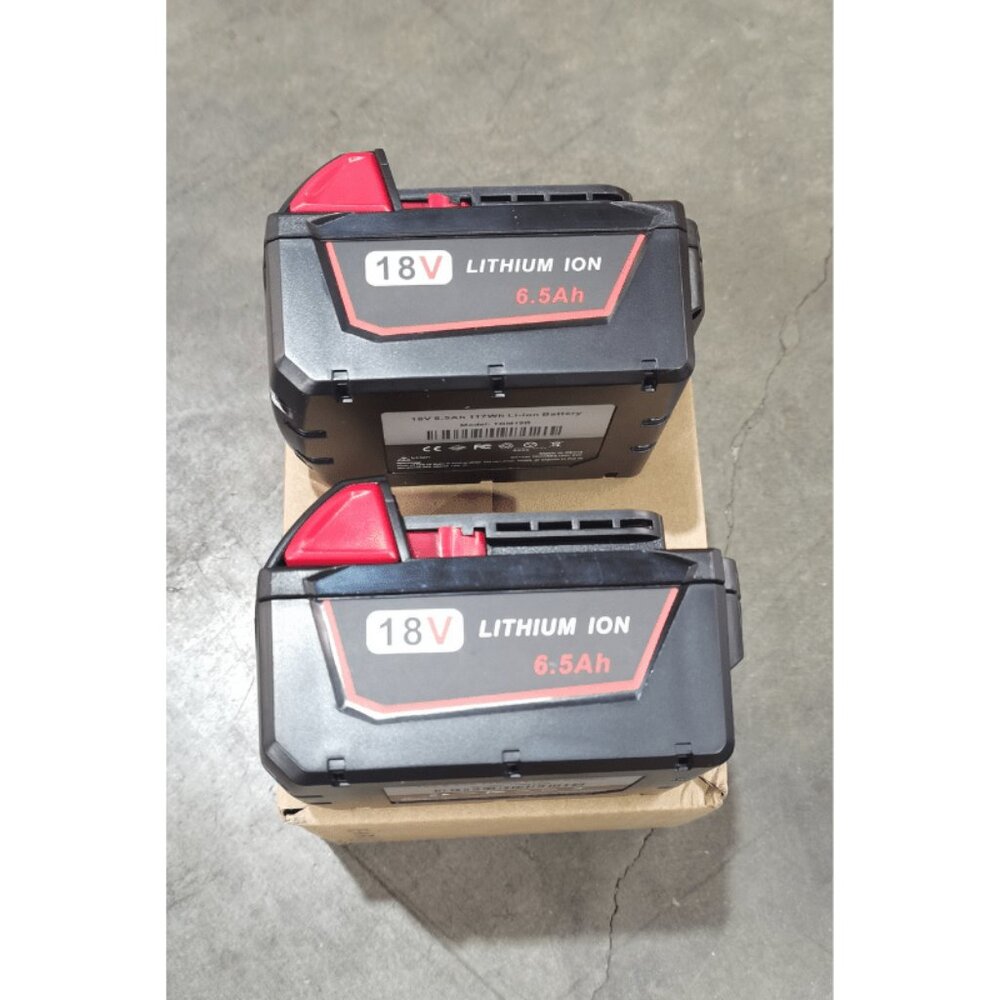 β 2-Pack β‘οΈ 6.5Ah XC Batteries for Milwaukee M18 18V Cordless Tools - Picture 2 of 2